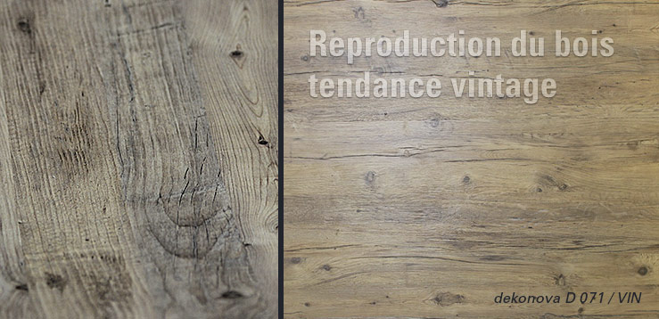 Reproduction du bois tendance vintage