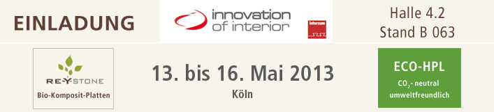 Einladung zur interzum innovation of interior 2013