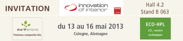 Invitation pour le salon Interzum innovation of interior 2013